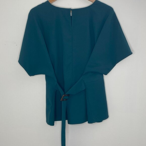 Reitmans - Short Sleeve, Waist-Detail, Round Neck Top, Jewel Green - Size XXL - Picture 2 of 7